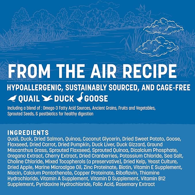 Earth Animal Wisdom Air-Dried from The Air Recipe Premium Natural Dog Food, 8 lb. Bag