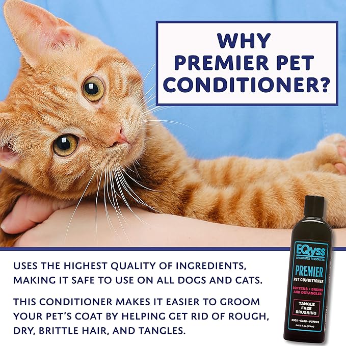 (3 Pack) EQyss Premier Pet Conditioner, 16 Ounces Each