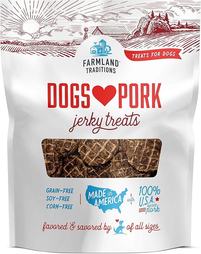 Farmland Traditions New Filler Free Dogs Love Pork Premium Jerky Treats for Dogs (40 oz.)