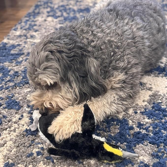 SPOT Skinneeez Plus Penguin - Stuffing Free Dog Toy with Two Piece Rubber Body and Two Squeakers, Fun to Bite, Stuffingless Design is Great for Moderate Chewers, Tug Toy for Puppies & Dogs - 15in