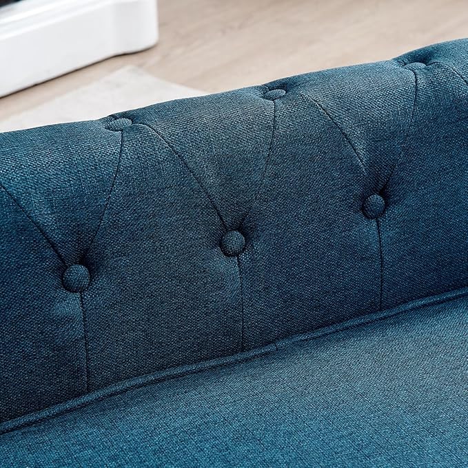 Dog Sofa Couch for Medium Dogs, 31" Memory Foam Dog Couch with Washable Fabric, Removable Cushion, Sofa Bed for Medium Dogs, Blue