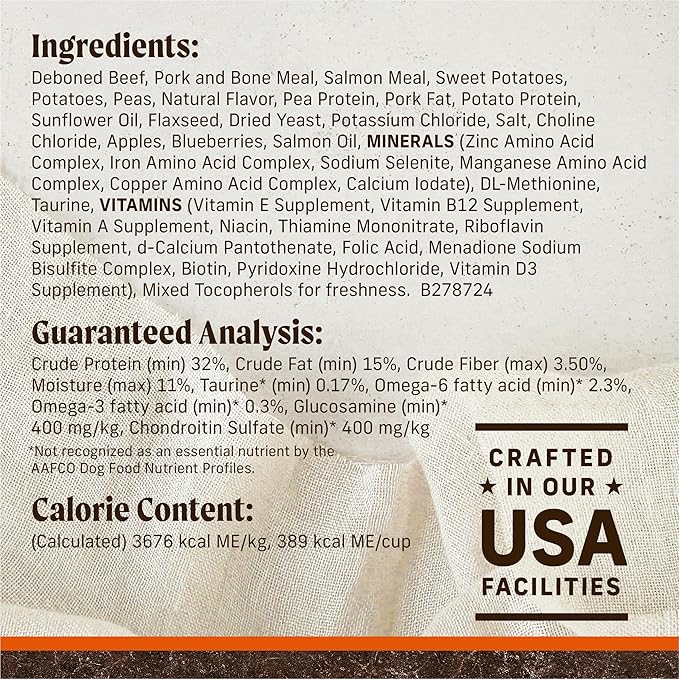 Merrick Premium Grain Free Dry Adult Dog Food, Wholesome And Natural Kibble, Real Texas Beef And Sweet Potato - 4.0 lb. Bag