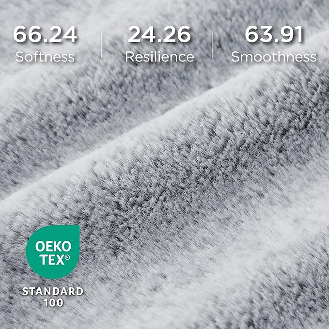 Bedsure Washable Dog Bed Medium Size Dog - Rectangle Fluffy Plush Big Pet Bed, Corduroy Fleece and Nonskid Bottom,30x24x8inches,Suitable for Pet Up to 35lbs,Grey