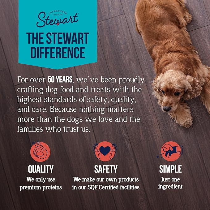 Stewart Single Ingredient Freeze Dried Raw Dog Treats, Beef Liver, 21 Ounce Value Size, Approx. 475 Pieces per Resealable Tub, Training Treats or Meal Topper, High Protein, Grain Free, Gluten Free