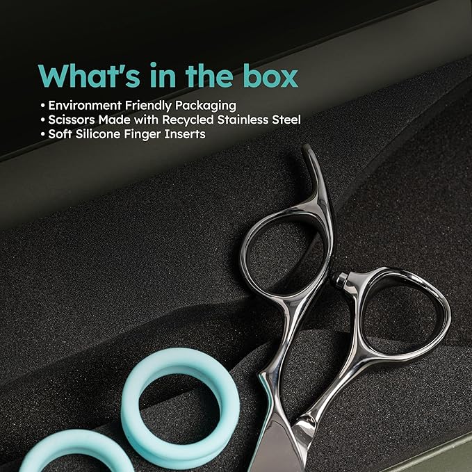 7" Dog Grooming Thinning Scissors – European Style Fast Hair Release, Handcrafted, Ergonomic, VG10 Stainless Steel for Sharper, Tougher, Better Edge Retention, Thinning Rate 50%