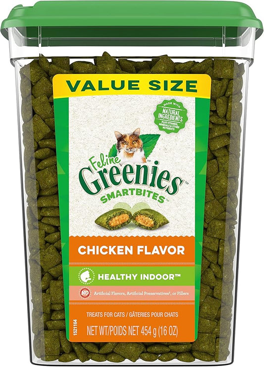 Greenies Feline Smartbites Hairball Control for Cats Chicken Flavor 16oz