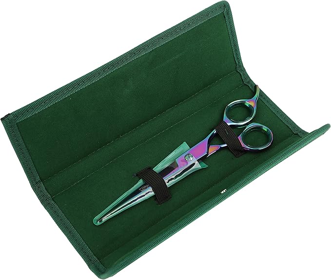 Dog Hair Scissors for Grooming - 7.5 Inch Straight Rainbow - Beautiful, Comfortable, Ergonomic, Professional, Durable, Sharp - Cutting Sheers
