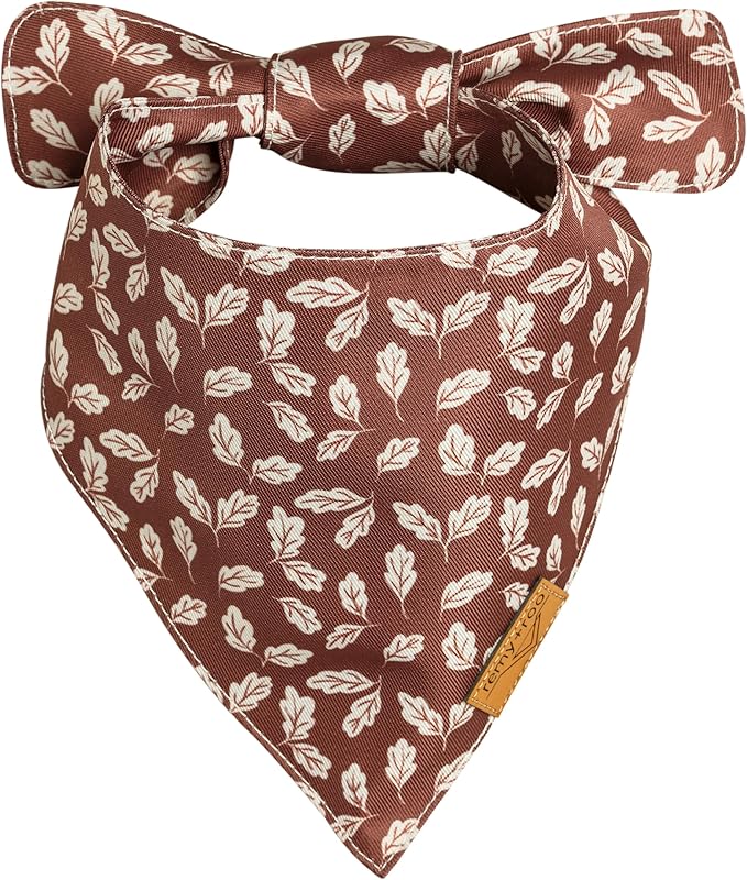 Remy+Roo Dog Bandanas - 4 Pack Marigold Set | Premium Durable Adjustable Polyester Fabric | Patented Shape Girl Dog Bandana| Pack of Bandanas for Dogs (Large)