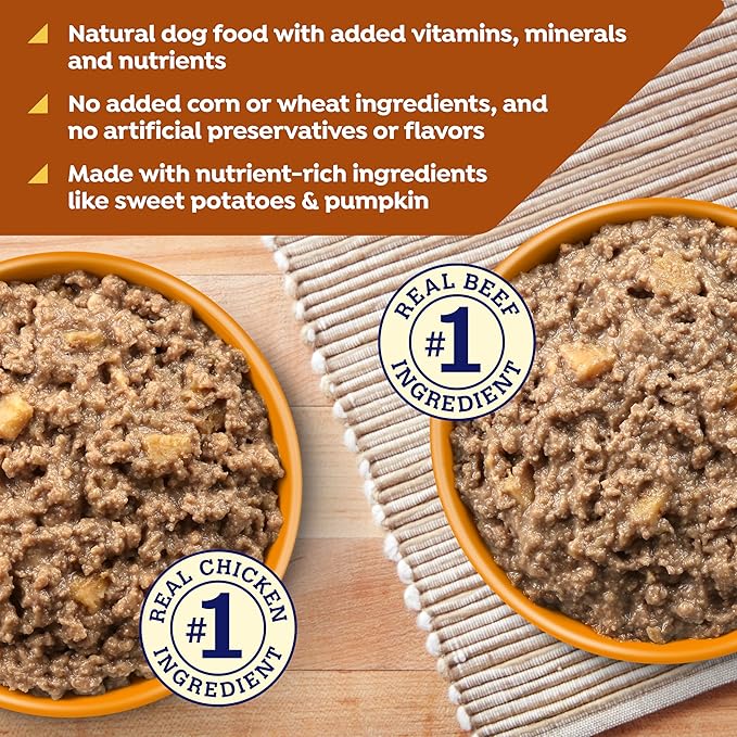 Nature's Recipe Grain Free Chicken and Beef Recipes Variety Pack Wet Dog Food, 13oz. Cans