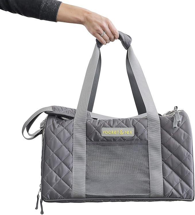 rocket & rex Dog Carrier Airline Approved. Soft-Sided Cat Carrier, Pet Carrier. Everyday Use, Car, Plane Travel. Collapsible, Rigid Frame for Easy Storage.