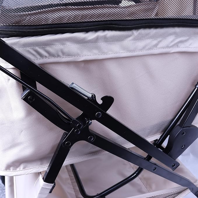 Reversible Pet Stroller (4 Wheels for Cats and Dogs) for Small and Medium Pets up to 33 lbs.Khaki