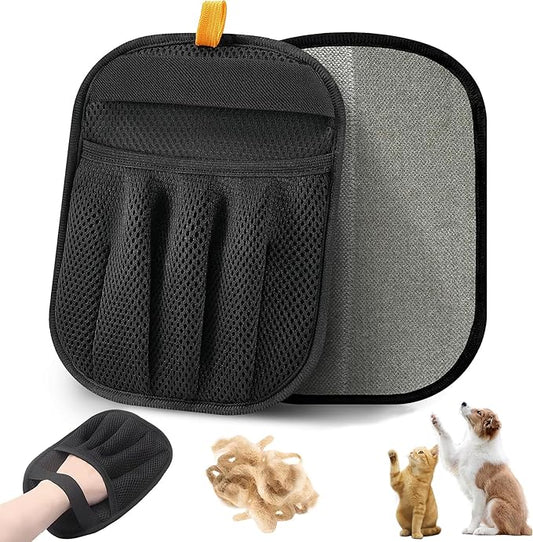 2 PCS Pet Hair Remover Glove Reusable cat and Dog Hair Remover Static dehairing Gloves for Sofas, Furniture, Carpets, car Seats, pet Grooming cat and Dog dehairing Tools