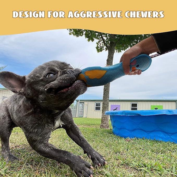 Nocciola Duck Squeaky Dog Toy, New 2025 Indestructible Dog Toy for Aggressive Chewers, Stuffed Toy with Two Tough Layers, Minky Plush for Comfort and Chewing, Yellow