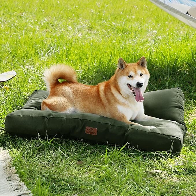 Bedsure Dog Bed Medium Size Dogs - Washable Pet Bed Mattress with Oxford Fabric, Water Resistant Flat Pet Pillow Cushion for Medium Dog Crate, 30x20x4, Lentil Sprout