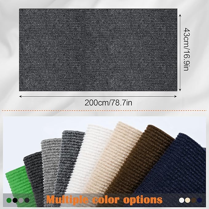 Cat Scratch Furniture Protector - 78.7" x 17" Trimmable Self-Adhesive Cats Claws Scratch Pads, DIY Cat Climbing Couch Protector for Scratch Post Cat Tree Replacement Indoor (Dark Gray)