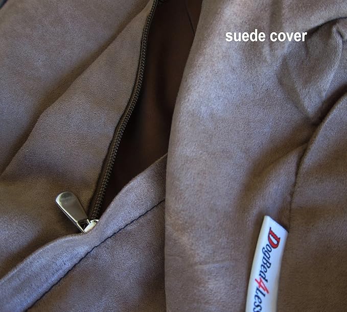 Dogbed4less Orthopedic Dog Bed with Gel Memory Foam for Medium Large Pet, Waterproof Liner, Durable Microsuede Brown Cover, 41X27X4 Inch (Fit 42X28 Crate)