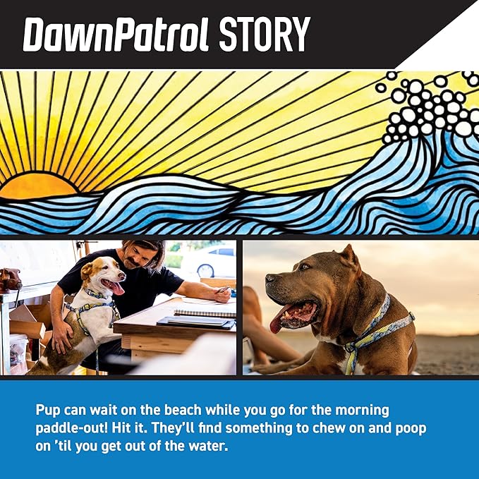 Wolfgang Heavy Duty Adjustable Dog Harness, Pull-Tested to Over 800 lbs for Walking & Training, DawnPatrol Print, Small