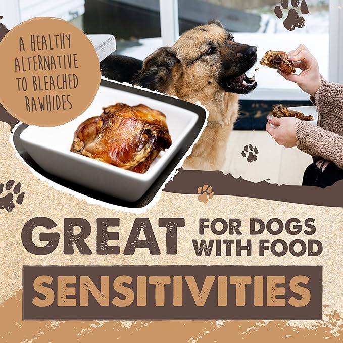 Mighty Paw Naturals Dog Bones - Cow Knee Caps & Knuckle Bones for Dogs (8 Pack) | 100% Natural Beef Knee Caps, Meaty Pet Treat