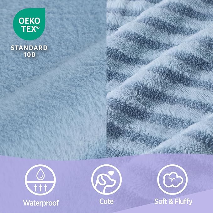 LE SURE Cute Dog Beds Large Sized Dog, Orthopedic Waterproof Large Pet Bed with Sides, High Back Non-Slip Bottom and Egg-Crate Foam Pet Couch Sofa with Washable Removable Cover, Blue