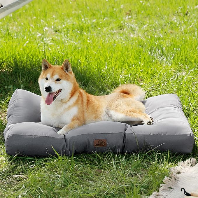 Bedsure Dog Bed Medium Size Dogs - Washable Pet Bed Mattress with Oxford Fabric, Water Resistant Flat Pet Pillow Cushion for Medium Dog Crate, 30x20x4, Grey