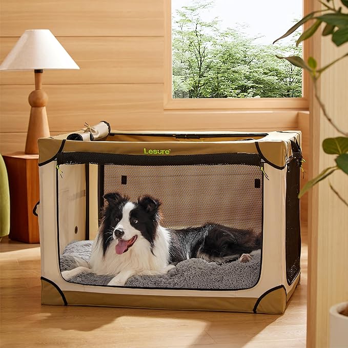 Bedsure Washable Large Dog Bed for Crate, Faux Fur Dog Crate Pad for Large Breed, Plush Soft Comfort Dogs Sleeping Mat, Anti-Slip Pet Kennel Pad, 35" x 23", Grey