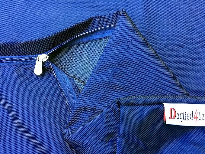 Dogbed4less Orthopedic Waterproof Heavy Duty Gel Memory Foam Dog Bed for Large Dogs, Nylon Cover in Blue, Jumbo 55X47X4 Inches