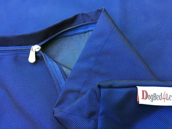 Dogbed4less Orthopedic Waterproof Heavy Duty Gel Memory Foam Dog Bed for Extra Large Dogs, Nylon Cover in Blue, XXL 55X37X4 Inches