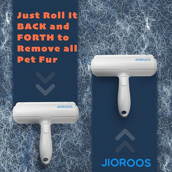 Pet Hair Remover - Reusable Cat and Dog Hair Remover for Furniture, Couch, Carpet, Clothes, Car Seats or Bedding - Portable Lint Rollers, Self-Cleaning Base Dog and Cat Fur Removal Tool