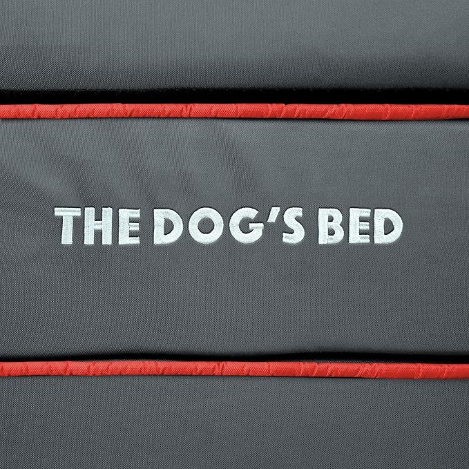 The Dog’s Bed Orthopedic Memory Foam Dog Bed, XXXL Grey/Red, Pain Relief for Arthritis, Hip & Elbow Dysplasia, Post Surgery, Lameness, Supportive, Calming, Waterproof Washable Cover