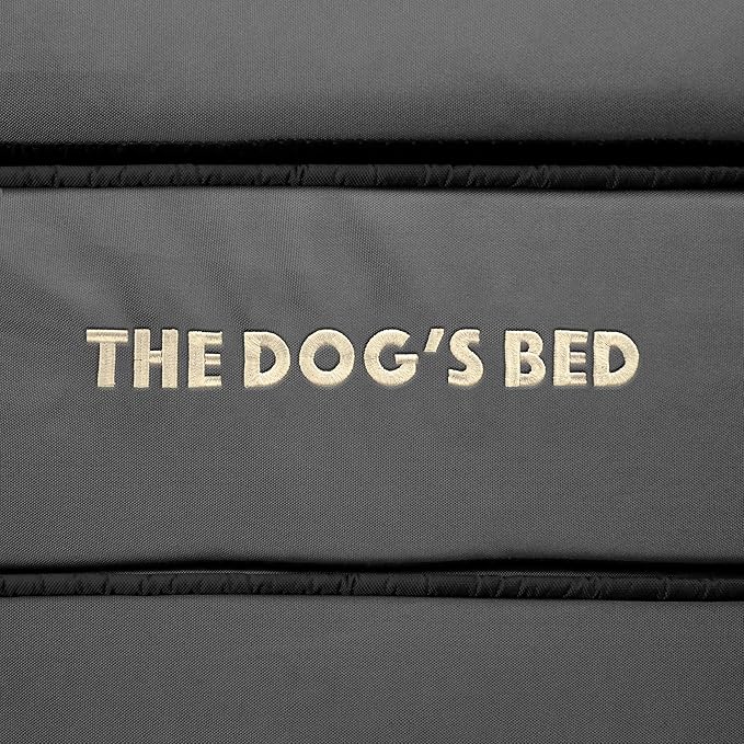 The Dog’s Bed, Orthopedic Standard Foam Waterproof Dog Bed with Standard Support, Medium Grey with Black Trim, Waterproof, Supportive Dog Bed with Replaceable Covers