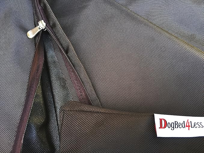 Dogbed4less Orthopedic Waterproof Heavy Duty Gel Cool Memory Foam Dog Bed for Large pet, Nylon Cover in Brown, Jumbo 55"X47"X4"