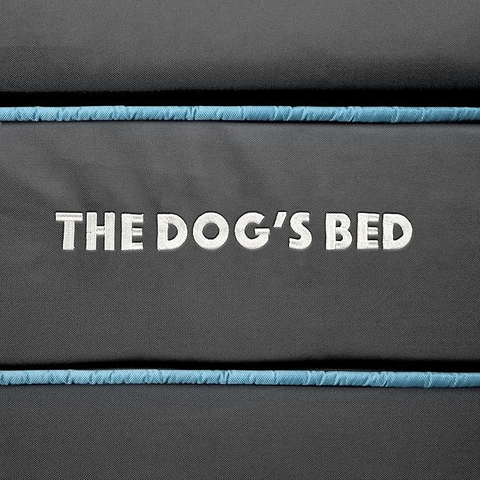 The Dog’s Bed Orthopedic Headrest Dog Bed XXXL Grey/Blue, Memory Foam, Pain Relief for Arthritis, Hip & Elbow Dysplasia, Post Surgery, Lameness, Waterproof Washable Cover